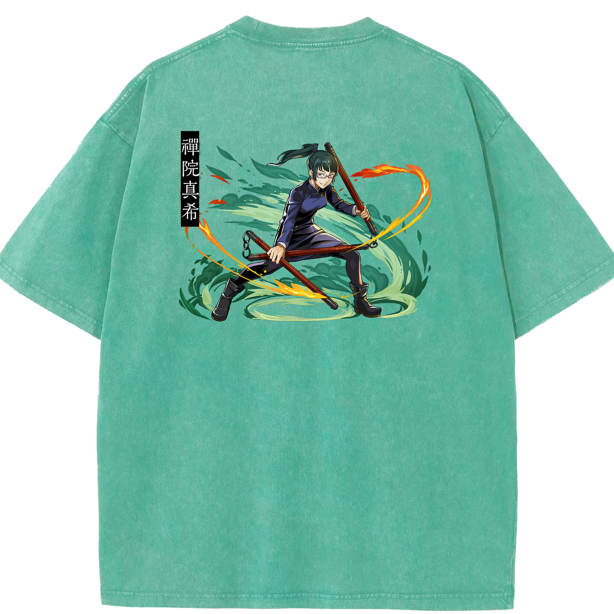 （画像用） 呪術廻戦 Jujutsu Kaisen 綿100% ヴィンテージ風 半袖Tシャツ（背面プリント）
